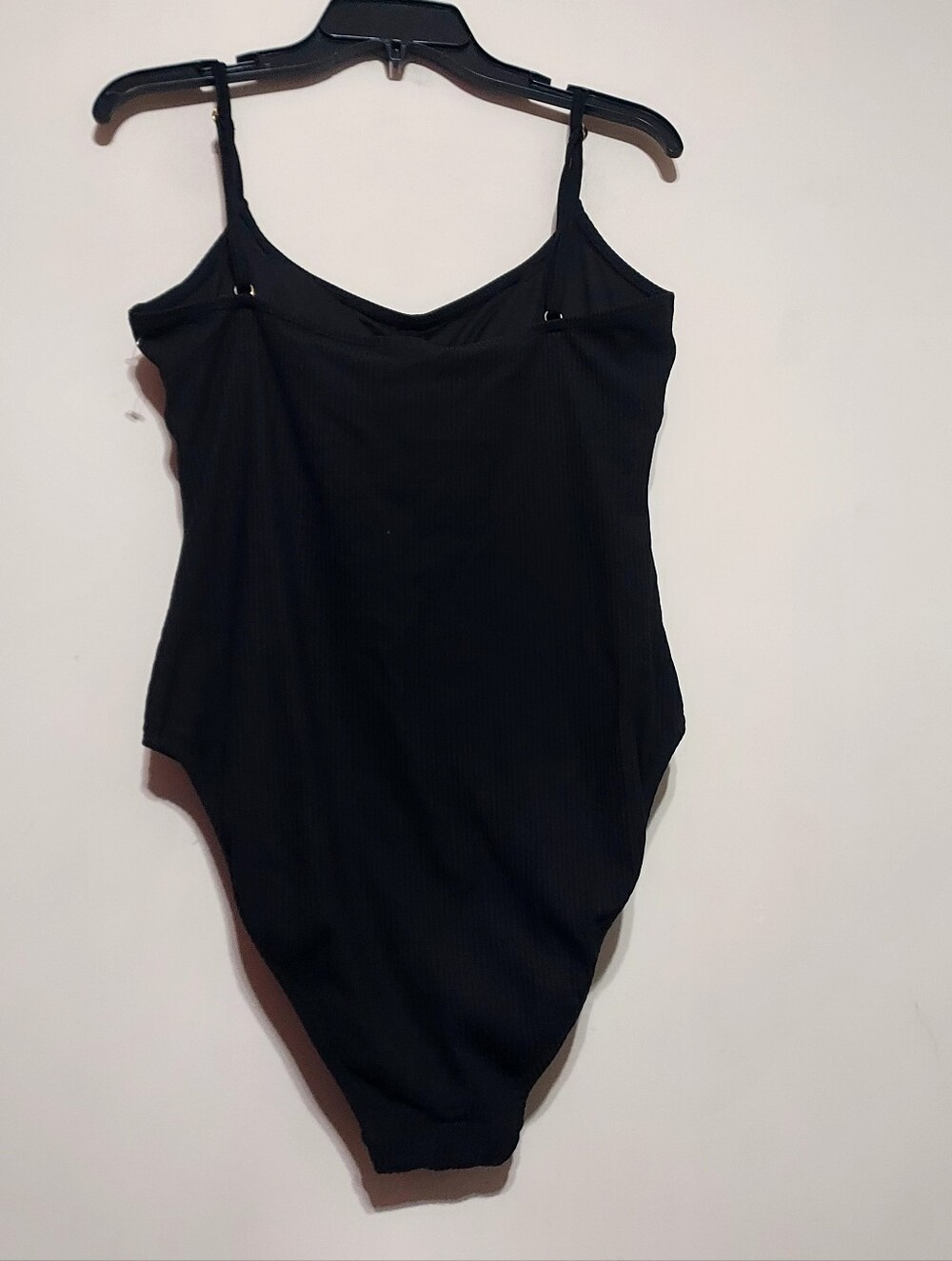 Andie Ribbed Knit Black One Piece Swimsuit Sz-XL Tall - Picture 5 of 10